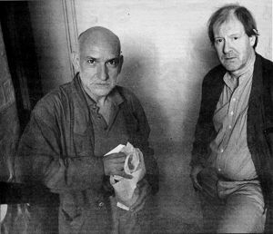 'Waiting for vinegar......Kingsley and Howard calm the butterflies with a bag of chips'